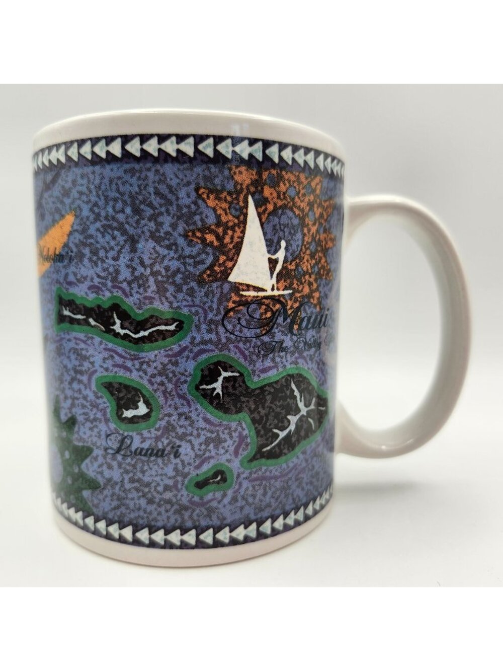 Vintage Island Heritage Maui The Valley Aisle Ceramic Mug 12oz Dolphin Whale